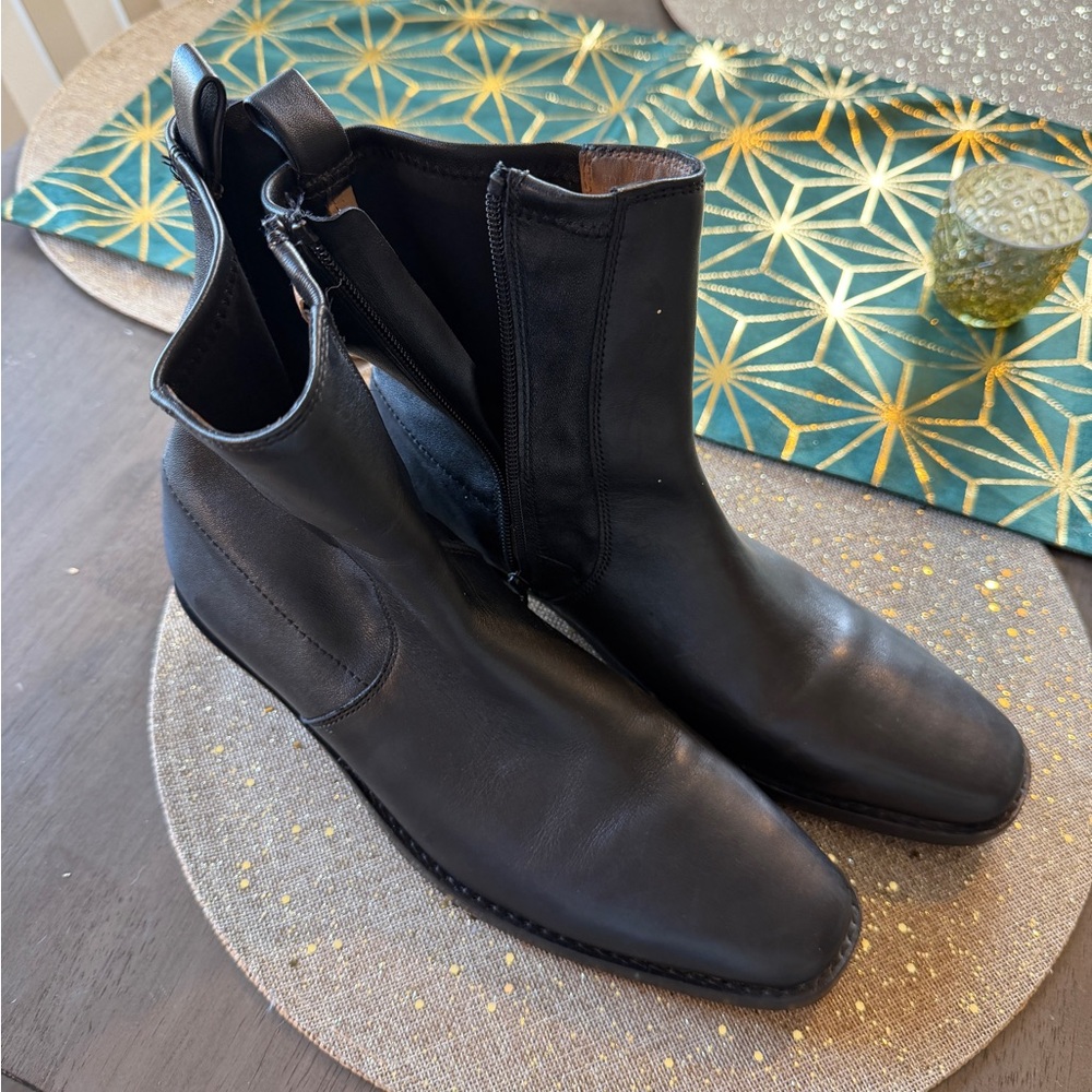 Madewell Idris Black-Leather Boots